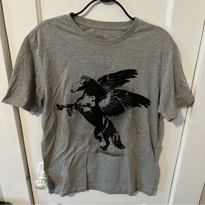 21men Heather Gray T-Shirt with Pegasus Design